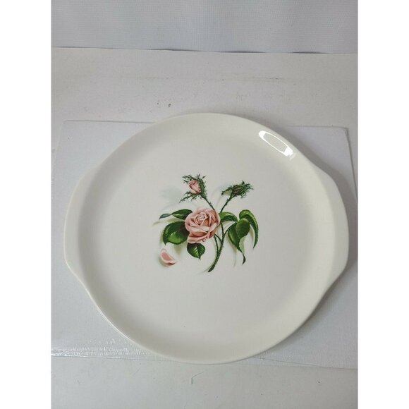 𝅺UNIVERSAL Ballerina White Flora Pattern Round Chop Plate Serving Platter 13" - Picture 1 of 6